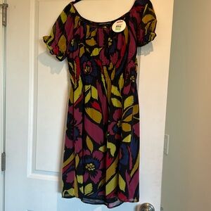 Multicolored dress, size 8, Democracy, new with tags